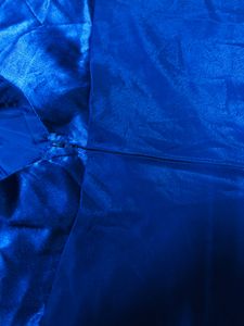 Satin halter Fish Cut Blue one Piece Dress