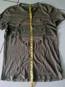 Benetton Olive Green Graphic Tee