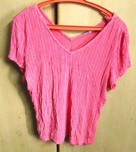 Pink Textured Top