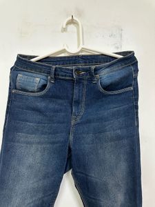 Ripped Dark Wash Denim Jeans