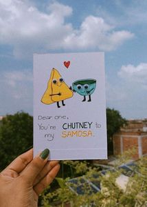 Samosa~Chutney Friendship card 🥐🥣