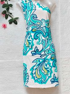 Large Size Floral One Shoulder Dress