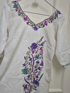 Kashmiri White Kurta