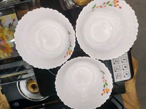 Floral White Bowl Set
