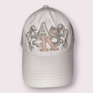 ASK Enquired White Embroidered Cap - Rare Korean