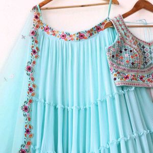 Women Sky Blue 💙😍 Lehenga Choli ❤️