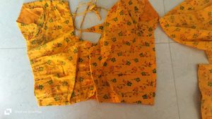 Yellow &amp; Red Ethnic Skirt Set