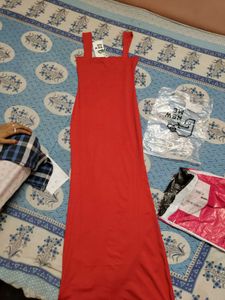 Red Bodycon Maxi Dress