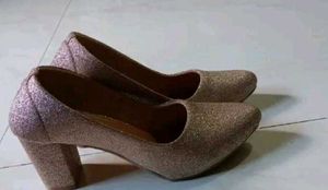 3 Inch Sparkly Peach Heels