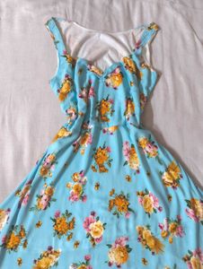 summer i turned pretty coded blue floral sundress