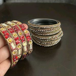 4+8 Beautiful Bangle Set MAROON