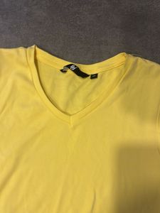 Yellow V Neck Fitted Top