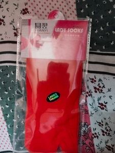 Red Ladies Thumb Socks - New