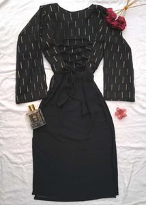 Corset Back Long Partywear Kurti 🖤