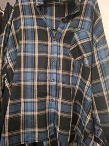 Blue Plaid Flannel Shirt