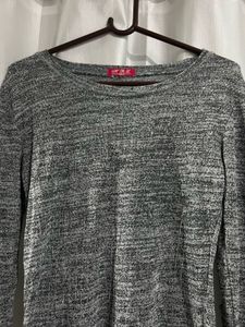 Gray Long Sleeve Top