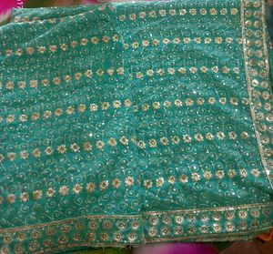 Beautiful Heavy Sequence Work Party Wear Saree