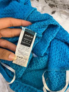 Blue Texture Tube Top XS-S