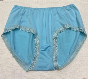 Blue Lace Trim Briefs