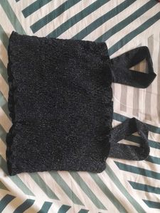Sparkly Black Crop Top