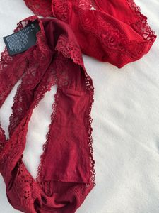 H&amp;M Red &amp; Maroon Brazillian Briefs - New Size-M