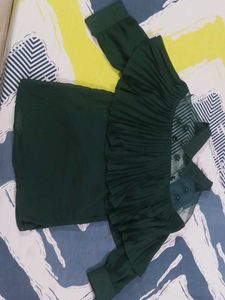 Green Ruffled Top