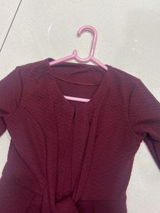 Maroon Knotted Jumpsuit New 🆕
