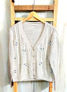 Baige Colour Cardigan Size-36