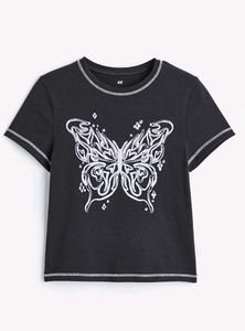 y2k Butterfly baby Tee
