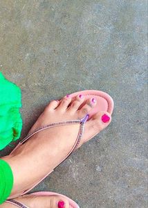 Pink Sparkle Flip Flops