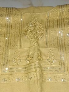 Elegant Beige Embroidered Kurta