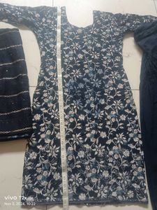 Beautiful Embellished 💙 Suit Salwar With Dupatta