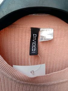 New With Tag H&amp;M Korean Ribbed Knit Top