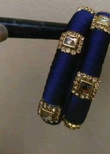 Blue Silk Bangle