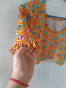 beautiful Orange stretchable blouse