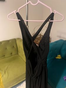 Black Backless Gown