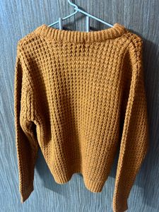Mustard Knit Cropped Sweater