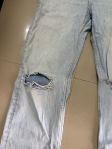 Ripped Wide Leg Jeans