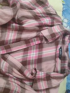 Pink Checked Crop Top
