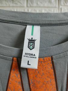 Men&#39;s Grey Printed Tshirt