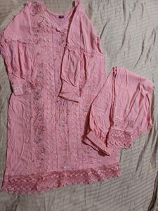 Rayon Pakistani Lace Work Suit