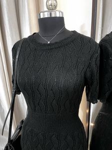 Black Crochet Dress