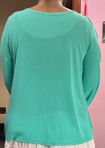 Teal Lace Top