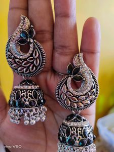 Beautiful Golden And Silver Earrings 😍😍