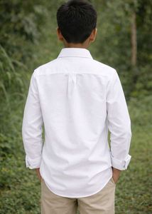 Boy's White Button-Down Shirt