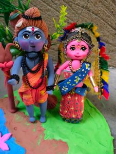 Shiva Parvati Clay Art