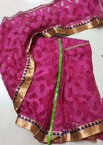 Pink Stiched Kids Saree