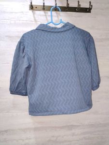 Grey Stylish Korean Top