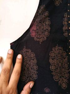 Pathani Style Black Kurta With Jacket
