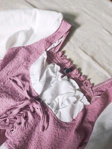 Zara Corset Puff Sleeve Bustier Cute Top